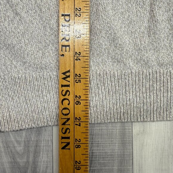 ✅ Mens L Chaps Ralph Lauren 3 Button Mockneck Fairisle Sweater Oatmeal Twist - Picture 4 of 9